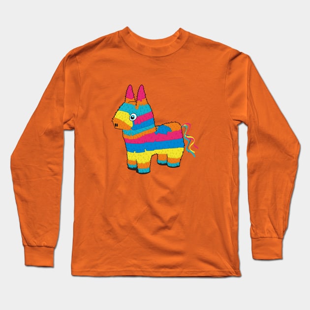 Donkey Piñata Long Sleeve T-Shirt by Reptileando